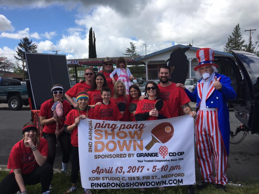 Ping Pong Showdown, t-shirts and banner design, April 2017