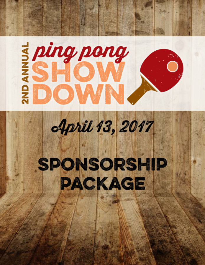 Ping Pong Showdown, sponsorship packet, March 2017