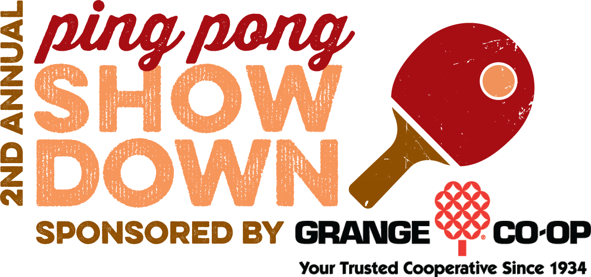Ping Pong Showdown, logo design with title sponsor, March 2017